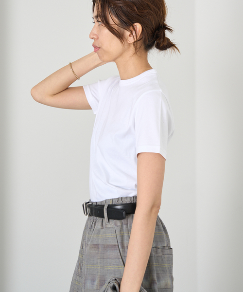 IENA tシャツ ATON/エイトン 別注 SUVIN FRAISE ショート