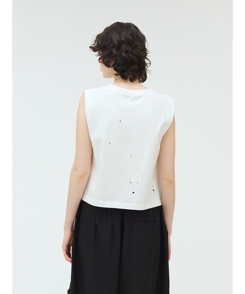 tシャツ mizuiro ind パンチングノースリーブプルオーバー レディース mizuiroind tシャツ mizuiro ind パンチングノースリーブプル