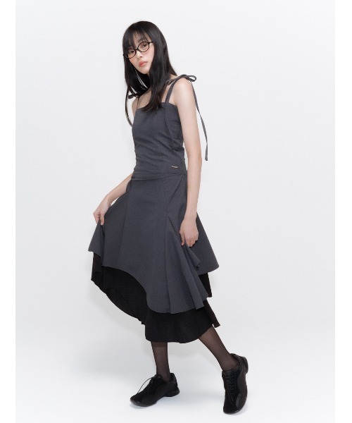 韓国大人気★Miseki SEOUL★Unbalanced layered one piece 2色 Miseki SEOUL ワンピース Unbalanced layered one piece
