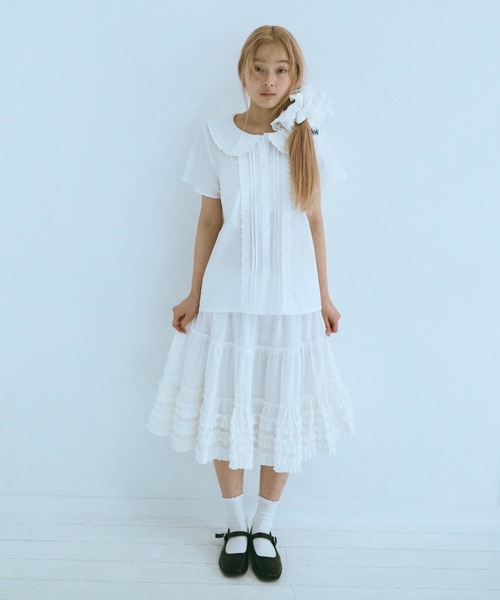 FEKETE フリルボリュームスカート(タグ保管あり) FEKETE スカート frill midi flared skirt / フリルボリューム
