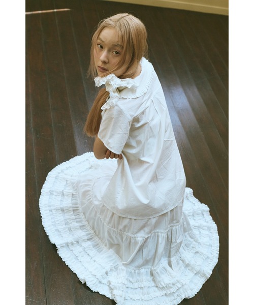 FEKETE スカート frill midi flared skirt / フリルボリューム