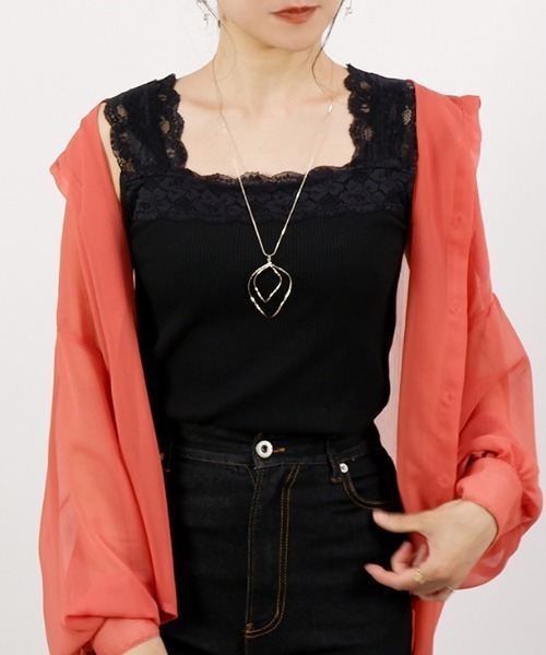 12D677-7 Chloé クロエ ノースリーブ タンクトップ トップス Chloé: ホワイト ウォッシュド シルクサテン＆レース タイフロント