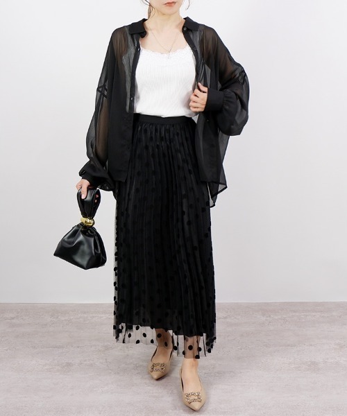 CLOTHY タンクトップ ノースリーブ 「上品なレースで高見え♪」ブラ紐