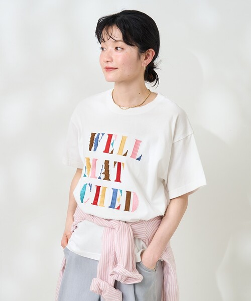 tシャツ 「直営店限定」GRAFFITI  EMB T-SHIRT/グラフィティー刺繍Tシャツ レディース FREAK'S STORE tシャツ カラフル 刺繍Tシャツ レディース