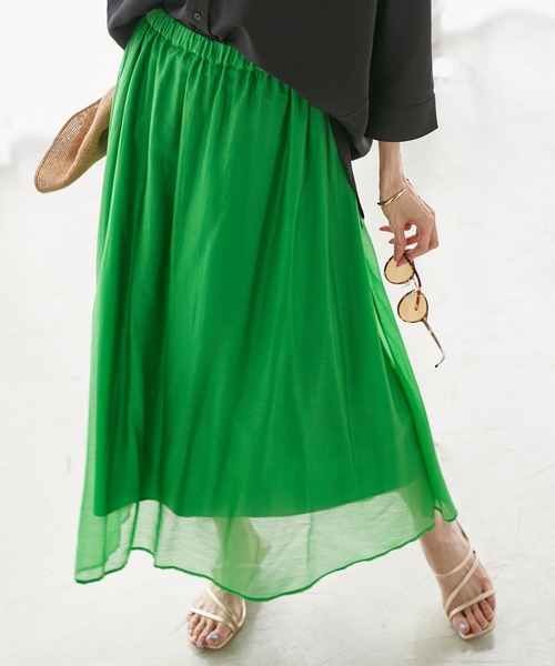 ROPE' PICNIC（ロペ ピクニック） スカート エアリーシアーギャザー