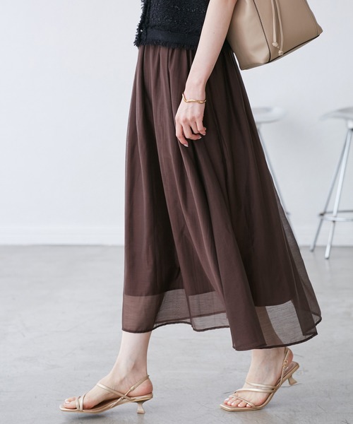 ROSSO＊アートプリントシアーギャザースカート URBAN RESEARCH ROSSO WOMEN（アーバンリサーチ ロッソ）の