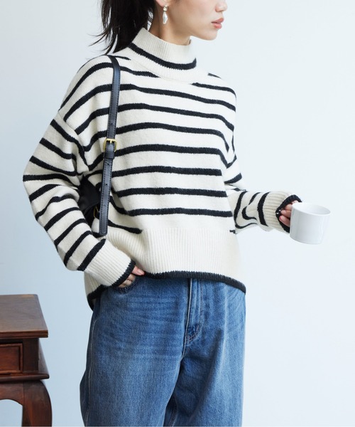 「Chez toi」 長袖ニット FREE ピンク レディース_画像2