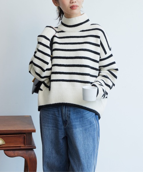 「Chez toi」 長袖ニット FREE ピンク レディース_画像3