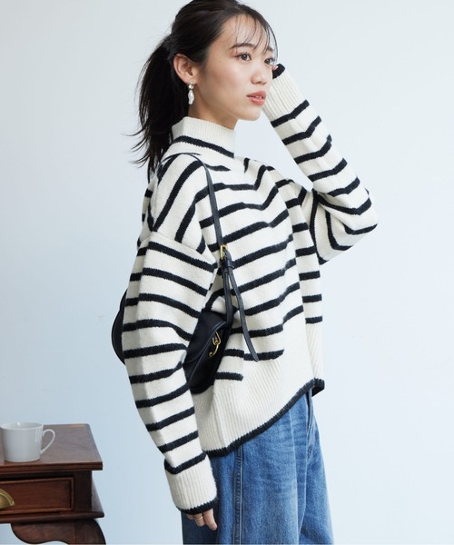 「Chez toi」 長袖ニット FREE ピンク レディース_画像5