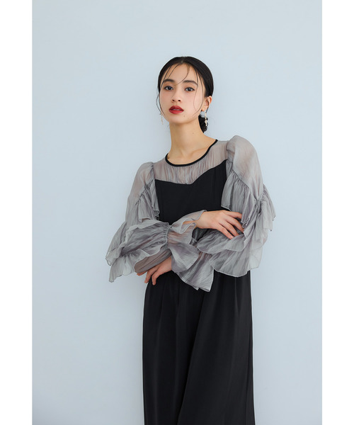 niana（ニアナ） パンツドレス シアーフリルパンツドレス