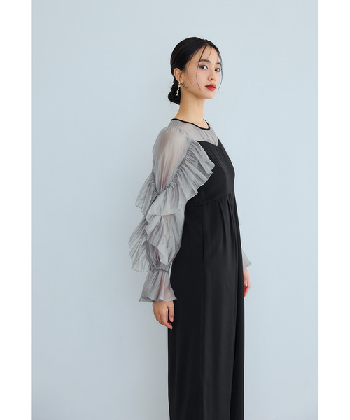 niana（ニアナ） パンツドレス シアーフリルパンツドレス