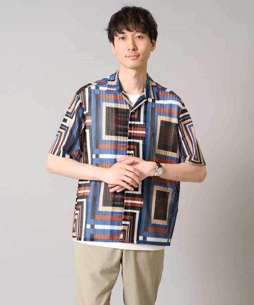 ★。；；*・。出品 a.v.v シャツ 「洗濯機で洗える」メッシュニットダークフラワー