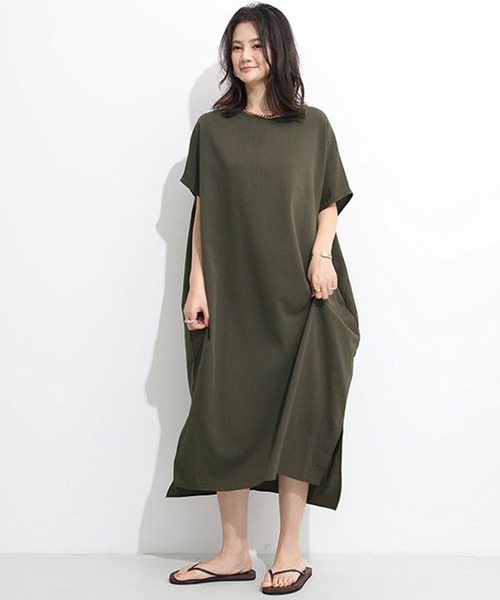 ワンピース リネン風ノースリーブワンピース : ZOZOTOWN Yahoo!店