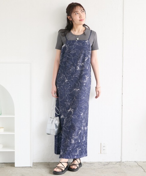 浴衣リメーク、ワンピース&ストール&グッズ セール】【forksy.】アソート 花柄 浴衣 2点セット (浴衣・帯