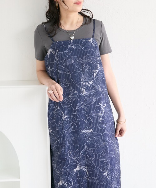 浴衣リメーク、ワンピース&ストール&グッズ slattgir 浴衣 高身長 ワンピース浴衣3点セット（羽織り＋