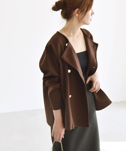 「quaranciel」 ニットカーディガン ONE SIZE ブラウン レディース