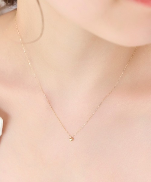 Kyuさま専用】phoebe フィービー K10 ハートネックレス ゴールド