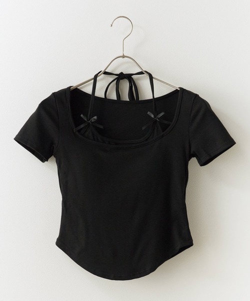 ROOP TOKYO tシャツ Square Neck Top with Cups / カップ付き