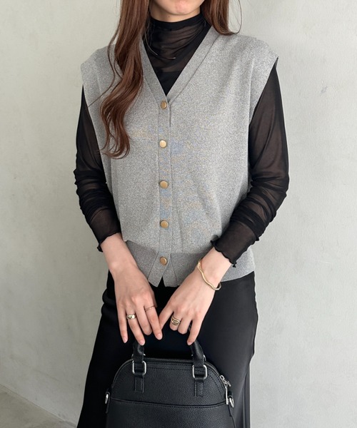 ベスト ジレ 金ボタンニットベスト レディース : ZOZOTOWN Yahoo!店