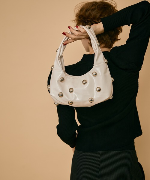 uyu. ハンドバッグ スタッズ付きワンショルダーバック : ZOZOTOWN