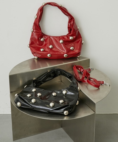 uyu. ハンドバッグ スタッズ付きワンショルダーバック : ZOZOTOWN