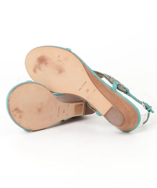 「KIWI」 ビジューフラットサンダル 36 ブルー レディース_画像3