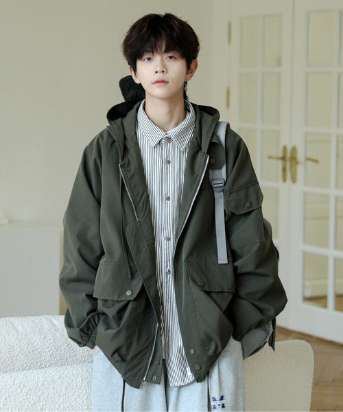 NEOS（KOKUYO） 「neos」 ジップアップブルゾン LARGE カーキ メンズ
