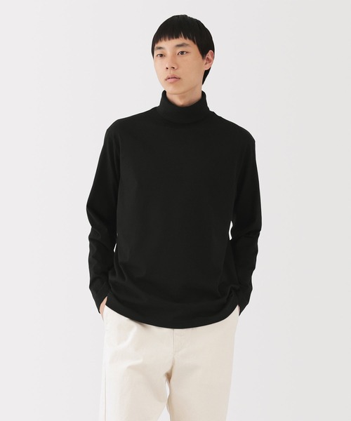 無印良品（MUJI） tシャツ 紳士 起毛タートルネック長袖Tシャツ