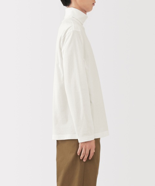無印良品（MUJI） tシャツ 紳士 起毛タートルネック長袖Tシャツ
