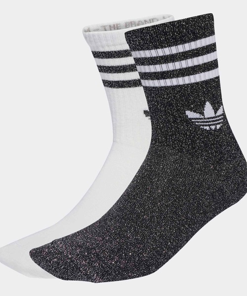靴下 スリーストライプス グリッター クルーソックス2足組 / アディダスオリジナルス adidas Originals メンズ レディース | adidas