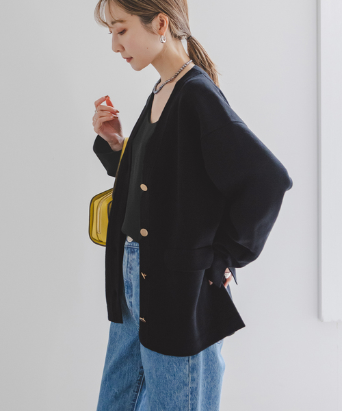 NOBLE（ノーブル） カーディガン 「WEB限定追加」接結ジャケットライク