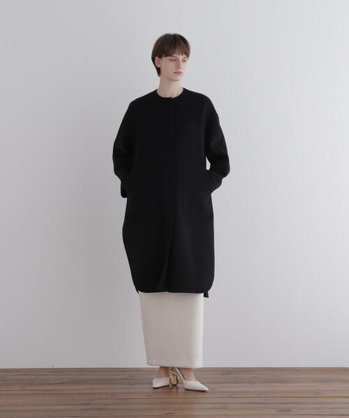 LE PHIL（ル フィル） ノーカラーコート コート ソフトウールリバー