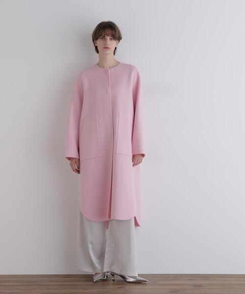 LE PHIL（ル フィル） ノーカラーコート コート ソフトウールリバー