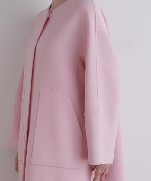 LE PHIL（ル フィル） ノーカラーコート コート ソフトウールリバー