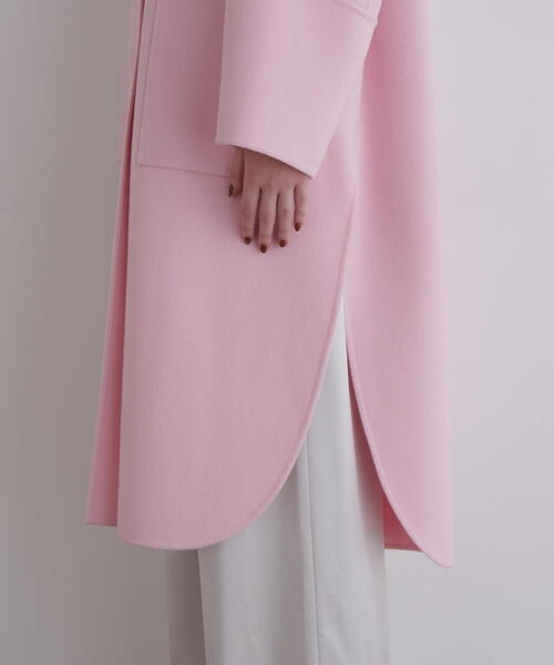 LE PHIL（ル フィル） ノーカラーコート コート ソフトウールリバー