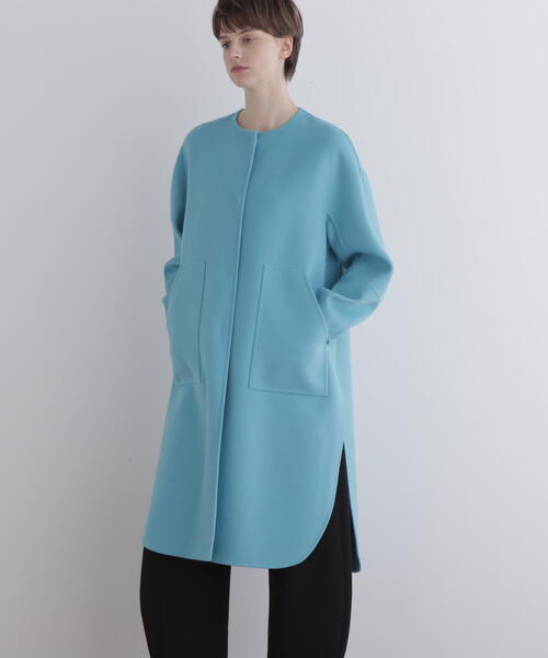 LE PHIL（ル フィル） ノーカラーコート コート ソフトウールリバー