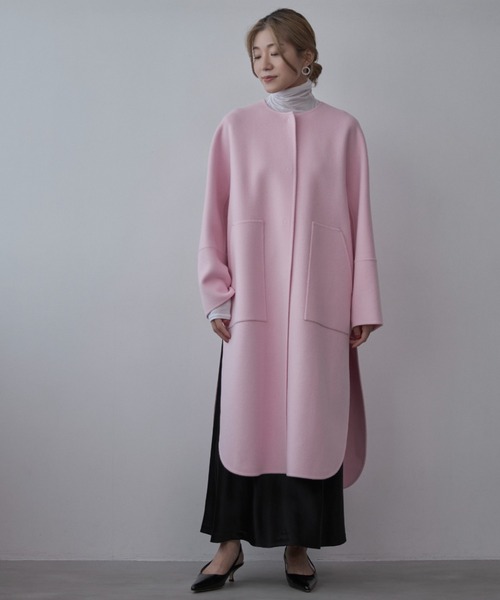 LE PHIL（ル フィル） ノーカラーコート コート ソフトウールリバー