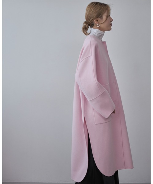 LE PHIL（ル フィル） ノーカラーコート コート ソフトウールリバー