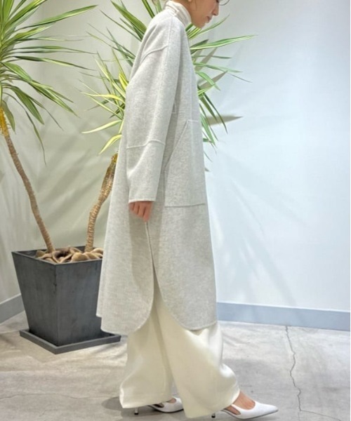 LE PHIL（ル フィル） ノーカラーコート コート ソフトウールリバー