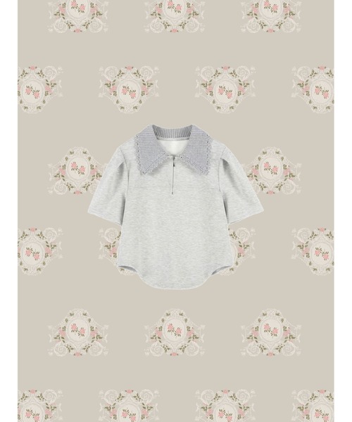 「LA POMME petit」 半袖カットソー LARGE グレー レディース_画像8