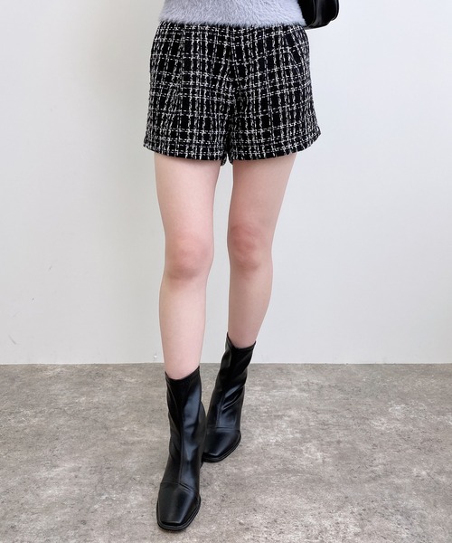 INGNI（イング） パンツ ツイードショートパンツ(セットアップ対応