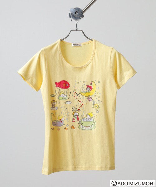 FUNALIVE（ファンアライブ） tシャツ 水森亜土 プリント半袖Tシャツ