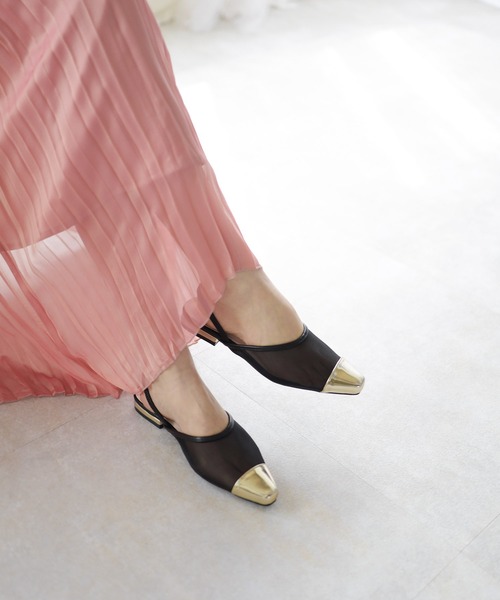 「SESTO」 フラットサンダル 23.0cm シルバー レディース_画像4