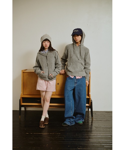 common gull products. ニット セーター うろこ雲なニットフーディー