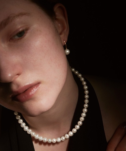 ピアス 「les bon bon」organic pearl hook pierce/オーガニック パール フック ピアス BOB834 レディースの画像