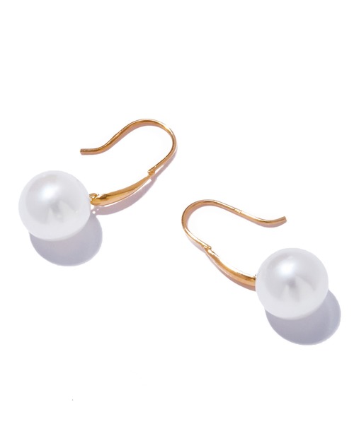 ピアス 「les bon bon」organic pearl hook pierce/オーガニック パール フック ピアス BOB834 レディースの画像