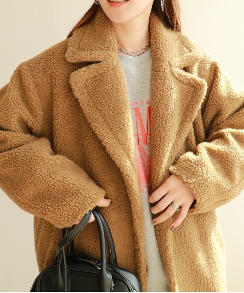 コート チェスターコート ボアロングコート(y8141-z) レディース