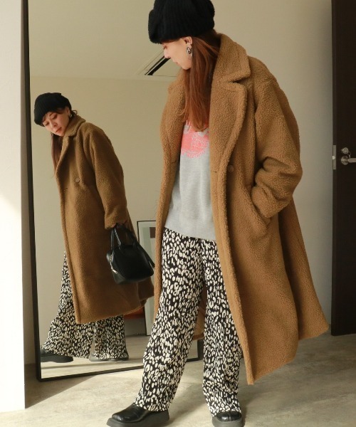 コート チェスターコート ボアロングコート(y8141-z) レディース