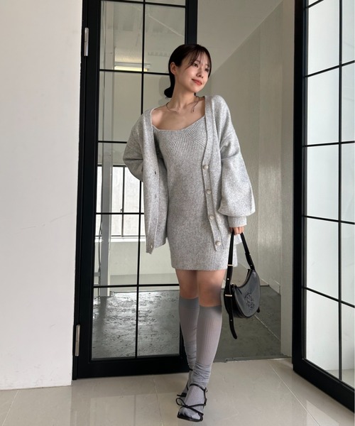 SNIDEL（スナイデル） ニットワンピース FREE モカ レディース