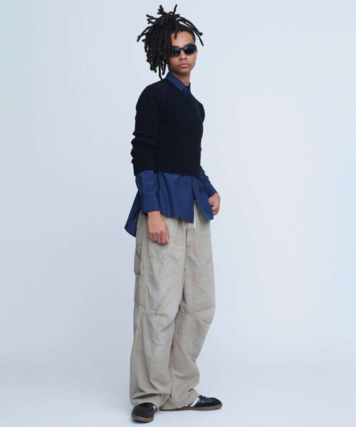 INSCRIRE（アンスクリア） パンツ | コットンダック ダブルニーパンツ